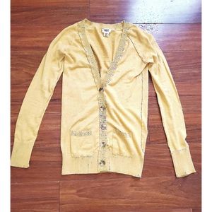 Women's mustard yellow cardigan S